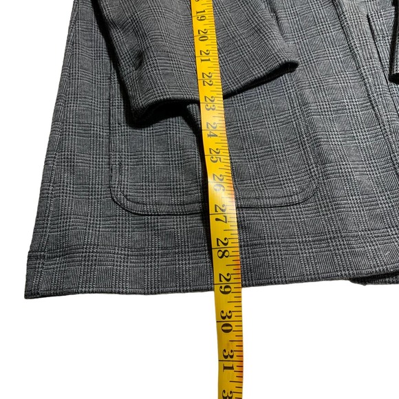 Madewell | Women | Gray Glen Plaid Oversized Open Front Knit Blazer | Size Small - Picture 7 of 11